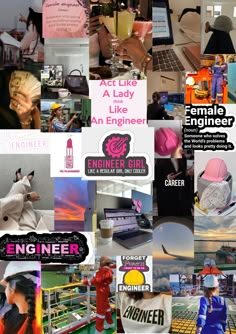 collage of various images with women working on laptops and other things in the background