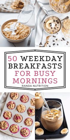 breakfasts for busy mornings with text overlay