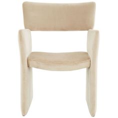 a beige chair on a white background