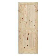 an unfinished wooden door on a white background