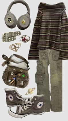 Créé par lowercaserei sur Shuffles Chicas Punk Rock, Street Style Outfits Casual, Grunge Fits, Punk Style Outfits, Alt Clothes, Alt Outfits, Earthy Outfits, Vibe Clothes, Swaggy Outfits