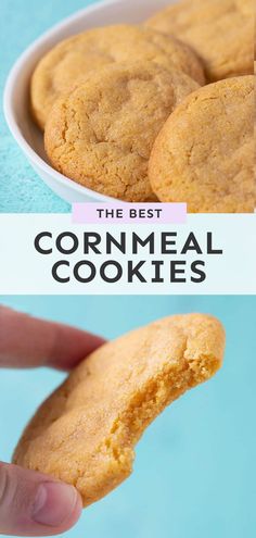 the best cornmeal cookies are made with only 3 ingredients and they're so good to eat