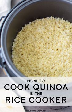 how to cook quinoa in the rice cooker