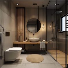 Japandi Style Bathroom, Scandinavian Bathroom Design Ideas, Japandi Bathroom Design, Fun Bathroom Decor, Japanese Bathroom, Bathroom Design Styles, Bathroom Retreat, Best Bathroom Designs