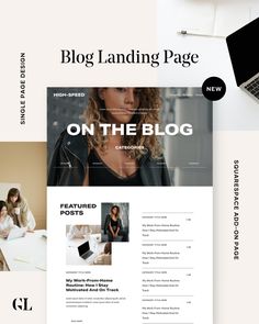 an image of a website page with the title on the blog below it and two women working