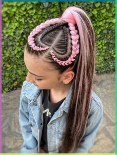 Nep haar invlechten bij kinderen, oa met gekleurd synthetisch haar Kids Short Hair Styles, Preppy Hairstyles, Medieval Hairstyles, Rave Hair, Bella Hair, Goddess Braids Hairstyles, Beautiful Braided Hair, Work Hairstyles, Braids For Kids