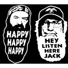 three stickers with different types of beards