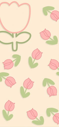 pink flowers and green leaves on a beige background with the word love written in large letters