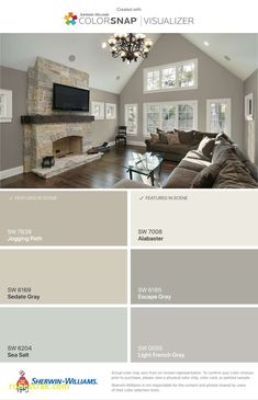 the color scheme for this living room is blue, green and beige with white trim