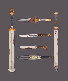 an assortment of different types of knives