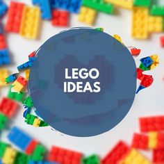 the words lego ideas are surrounded by colorful blocks