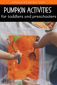 Are you looking for simple pumpkin themed activities for your toddlers and preschoolers this fall? Here are 12 hands-on play-based pumpkin-themed learning activities including sensory play, fine motor skills, prewriting, number sense, and literacy activities for your toddlers and preschoolers. These activities are perfect for learning at home, morning basket ideas, and homeschooling your preschooler. They are also great for adding to your learning journals. Find them all here. Pumpkin Soup Story Activities, Pumpkin Theme Kindergarten, Pumpkin Soup Eyfs Activities, Pumpkin Exploration Preschool, Pumpkin Soup Eyfs, Pumpkin Soup Book Activities, Pumpkin Color Mixing, Pumpkin Lesson Plans For Preschool, Pumpkin Sensory Activities