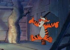 the tigger from disney's animated movie, winnie the pooh is dancing