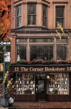 the corner bookstore is located in an old building