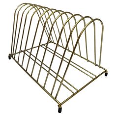 a metal rack with four bars on it