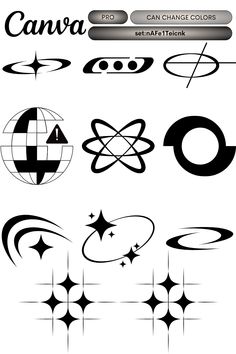 an image of different shapes and sizes of objects in the shape of letters, numbers, and