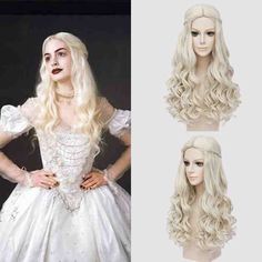 Alice In Wonderland 2 The White Queen Cosplay Wig is made of 100% High Temperature Fiber. Our wigs range from Cosplay Wigs, Anime Wigs to Lolita wigs and more. White Queen Cosplay, White Queen Costume, Long Braid Styles, Cosplay Alice In Wonderland, Queen Cosplay, The White Queen, Alice Cosplay, Wig Blonde, Alice In Wonderland Costume