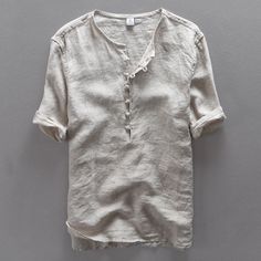 Italy brand simple fashion men shirt casual linen shirt men solid flax breathable summer shirt mens clothing Camisa masculina Men Shirt Casual, Casual Linen Shirt, Summer Shirts Men, Mens Summer Outfits, Estilo Hippie, Linen Shirt Men, Short Sleeve Dress Shirt, Mens Linen, Simple Fashion