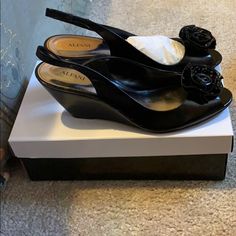 Black Patent Slip On Wedges. Size 9 1/2 Approx 3in Heel. Brand New Condition Slip On Wedges, Fancy Shoes, Dream Style, Black Wedges, Stylish Shoes, Womens Shoes Wedges, Cute Shoes, Baby Doll, Doll Dress