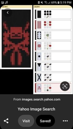 an iphone screen with the text yahoo image search in red and black, on it