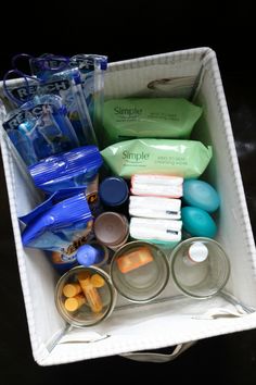 an open container filled with lots of different items