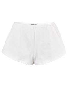 Arete Shorts - White - MY MUM MADE IT White Lounge Shorts, White Short Shorts, Lazy Fits, White Cotton Shorts, My Mum Made It, Shorts Aesthetic, Digital Wardrobe, Kpop Shorts, White Lounge