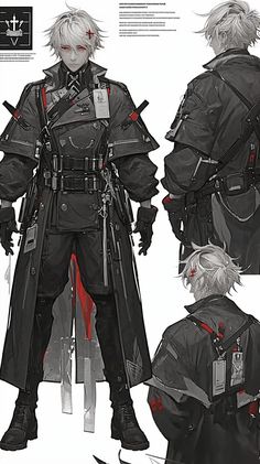 Male Vtuber Outfit Ideas, Cyberpunk Bodyguard, Oni Character Design Male, Priest Oc, 70’s Outfit, Male Design, Alice Mare, Sci Fi Character Design, Art Costume