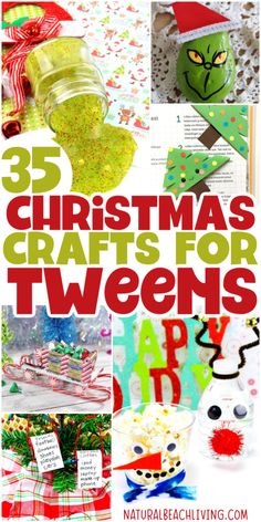 35+ Christmas Crafts for Tweens and Teens - Natural Beach Living Christmas Crafts For Teens, Christmas Party Ideas For Teens, Christmas Party Crafts, Christmas Craft Ideas, Christmas Crafts For Adults, Easy Christmas Crafts, Christmas Gifts For Girls, Christmas Crafts For Kids