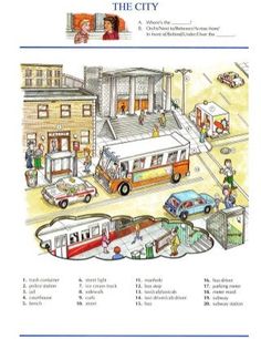 the city is depicted in this children's book, which features pictures of cars and buses