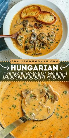 The BEST comfort food recipe! This Hungarian Mushroom Soup recipe features fresh mushrooms, aromatic dill, and sweet Hungarian paprika. It is a tasty soup with a great umami flavor. Add this hearty soup to your winter dishes!