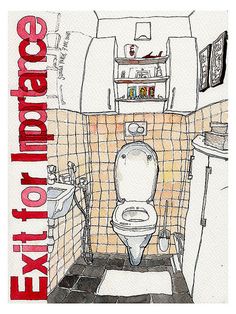 a drawing of a bathroom with a toilet and sink