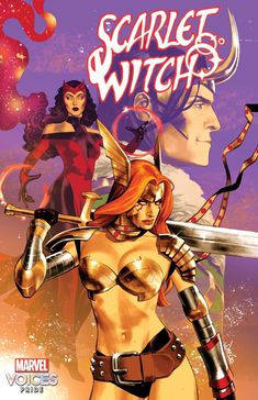 the cover to scarlet's witch 3, featuring two women with swords in their hands