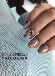 Most Demanding Grey & Sliver Nail Art Design Grey Matte Nails, Plaid Nail Designs, Bright Nail Art, Funky Nail Art, Makeup Nails Art, Elegant Nail Art