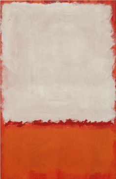 an orange and white painting is shown in the middle of a square with red edges