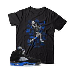 T-shirt match Jordan 5 Racer Blue