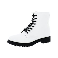 Manufacturer: Esprit Size Origin: US Style Type: Combat & Lace-up Boots Collection: Esprit Closure: Material: Man Made Fabric Type: Faux Leather Sku: BH5937690 Size: 11.  Color: White.  Gender: female.  Age Group: adult. Water Shoes Women, Womens Combat Boots, Chloe Shoes, Wedge Flip Flops, Leather Pulls, Mid Calf Boots, Lace Up Boots, Wedge Shoes, Combat Boots