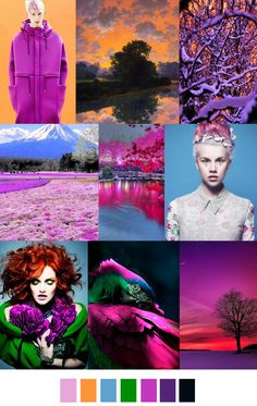 an iphone photo collage with many different colors and pictures on it's screen