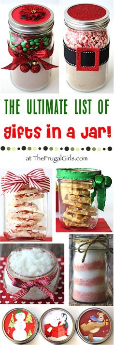 the ultimate list of gifts in a jar for christmas or any holiday gifting occasion