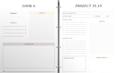 the project plan is open and ready to be used in an office or work space