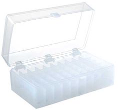 a clear plastic box filled with lots of compartments