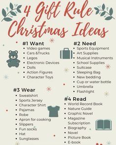 the four gift rules for christmas