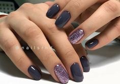 Nails Black Nails With Glitter, Pedicure Designs, Shellac Nails, Ideas Nails, Nail Designs Glitter, Dipped Nails, Classy Nails, Nail Polishes, Gorgeous Nails