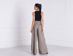 Step into style and comfort with our Wide Leg Palazzo Pants. These high-waisted trousers offer a flattering fit and a flowy silhouette, perfect for any occasion. Whether you're dressing up for a formal event or keeping it casual, these versatile pants are a wardrobe essential. Plus, they're designed for all sizes, making them perfect for women of all shapes and sizes. Elevate your look with these long, elegant pants that combine style and comfort effortlessly. 🌟 COMING SOON our new site http:// Skirt Trousers, Elegant Pants, Trousers Plus Size, Maxi Pants, Elegant Pant, Versatile Pants, High Waisted Maxi Skirt, Pants High Waisted, Wide Leg Palazzo Pants