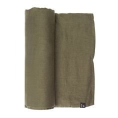 the folded napkin is made from linen and has a small pocket for it to hold