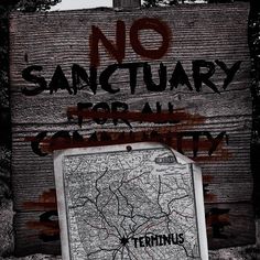 a sign that says no sanctuary for all county with a map in front of it