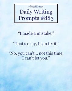 a blue sky with the words daily writing prompts 86