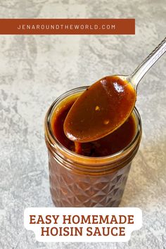 This easy homemade hoisin sauce recipe uses common pantry ingredients. I love the sweet and salty flavor and the best part is you can make it as spicy as you want it. Homemade Hoisin Sauce Recipe, Roasted Duck Recipes, Simple Pantry, Peanut Butter Honey, Duck Recipes, Most Popular Recipes