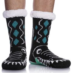 PRICES MAY VARY. PREMIUM QUALITY SLIPPER SOCKS - Mens soft fuzzy winter slipper socks are made of 50% Polyester, 40% Nylon, 10% Spandex.Fleece Lining is super soft and cozy.You can even sleep with fuzzy socks on to give your feet the additional warmth it needs for a good night sleep. SIZE TIPS - These men fuzzy Sherpa socks come is a standard US SIZE that fit men's shoe sizes from US 6 - 12. (warm tips: Please do not iron them and suggesting wash them by hand, Great quality socks require the pro Snug Non-slip Winter Socks, Non-slip Winter Socks, Winter Non-slip Black Socks, Non-slip Winter Socks As Gift, Winter Gift Non-slip Socks, Girls Knee High Socks, Non Slip Socks, Boys Socks, Cute Slippers