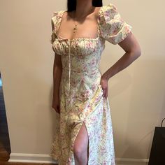 Reposhing This Item I Purchased From @Miaskloset. Loved It, But Ready To Rotate For Something New. Questions? Leave A Comment Below! Floral Puff Sleeve Dress, House Of Cb Dresses, Dream Dresses, Vintage Romance, Church Dresses, Ruffle Sleeve Dress, Puff Sleeve Dress, House Of Cb, House Dress