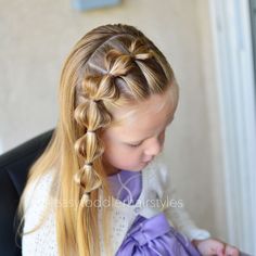 Bubble Braid Tutorial, Braid Tutorials, Hairstyles Girl, Waterfall Braids, Bubble Braid, Kid Hair